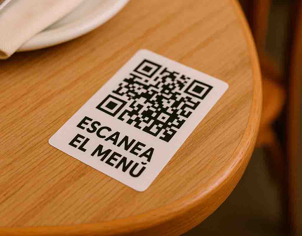 Scan for menu QR code